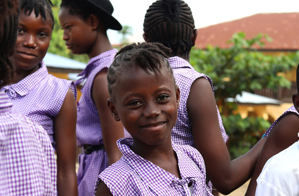 Pupil at St. Paul's school, Bo, Sierra Leone